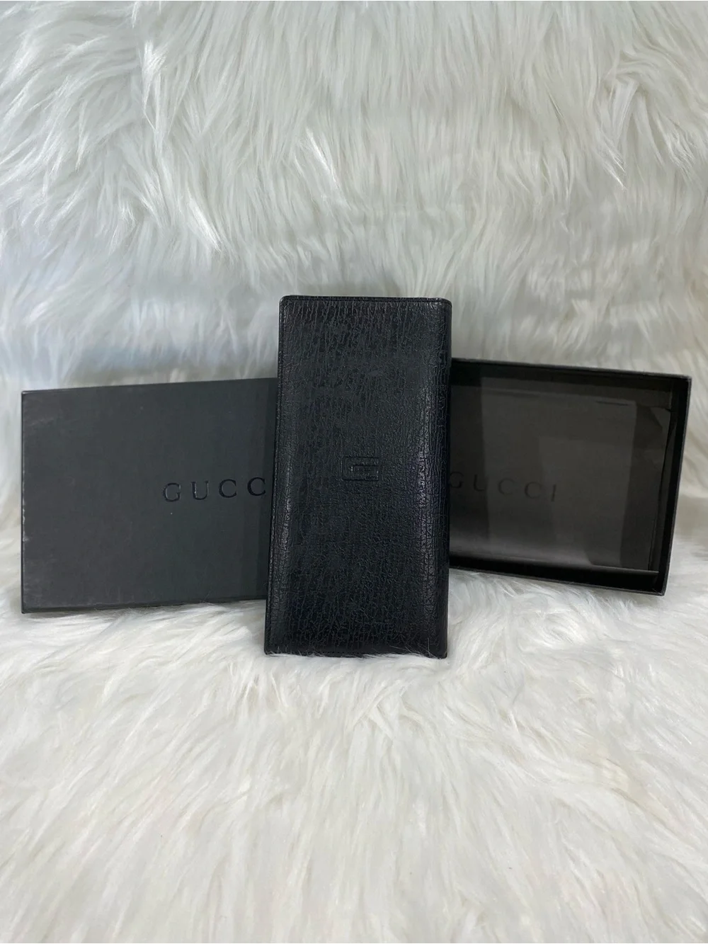 Gucci Black Leather Bifold Long Wallet - Picture 1 of 14